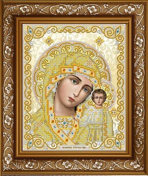 ЖС-4004 Пресвятая Богородица Казанская в жемчуге
