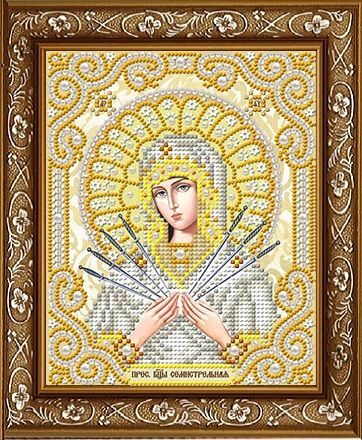 ЖС-5012 Пресвятая Богородица Семистрельная в жемчуге